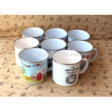 enamel coating Chinese style mugs & milk and coffee cups custom